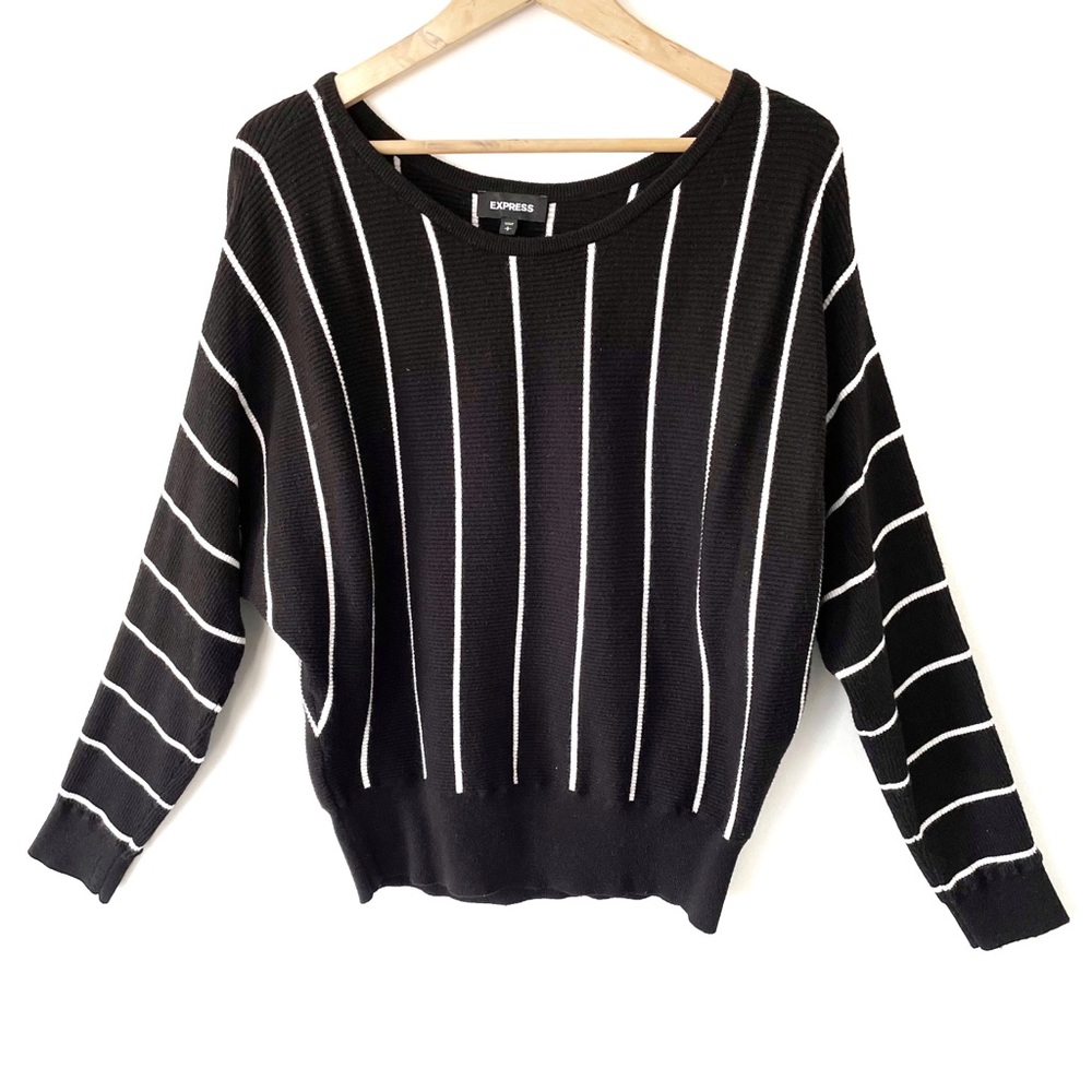 Black and White Express Striped Sweater